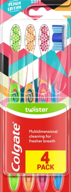 Colgate Tandborste Twister Soft 4 st