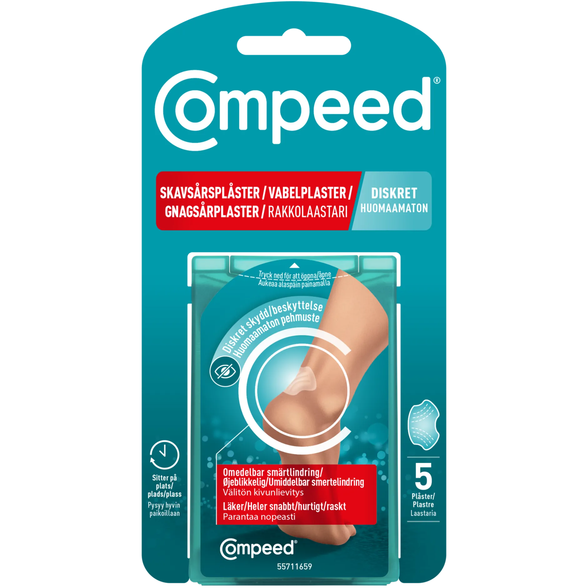 COMPEED Skavsårsplåster Diskret 5 st
