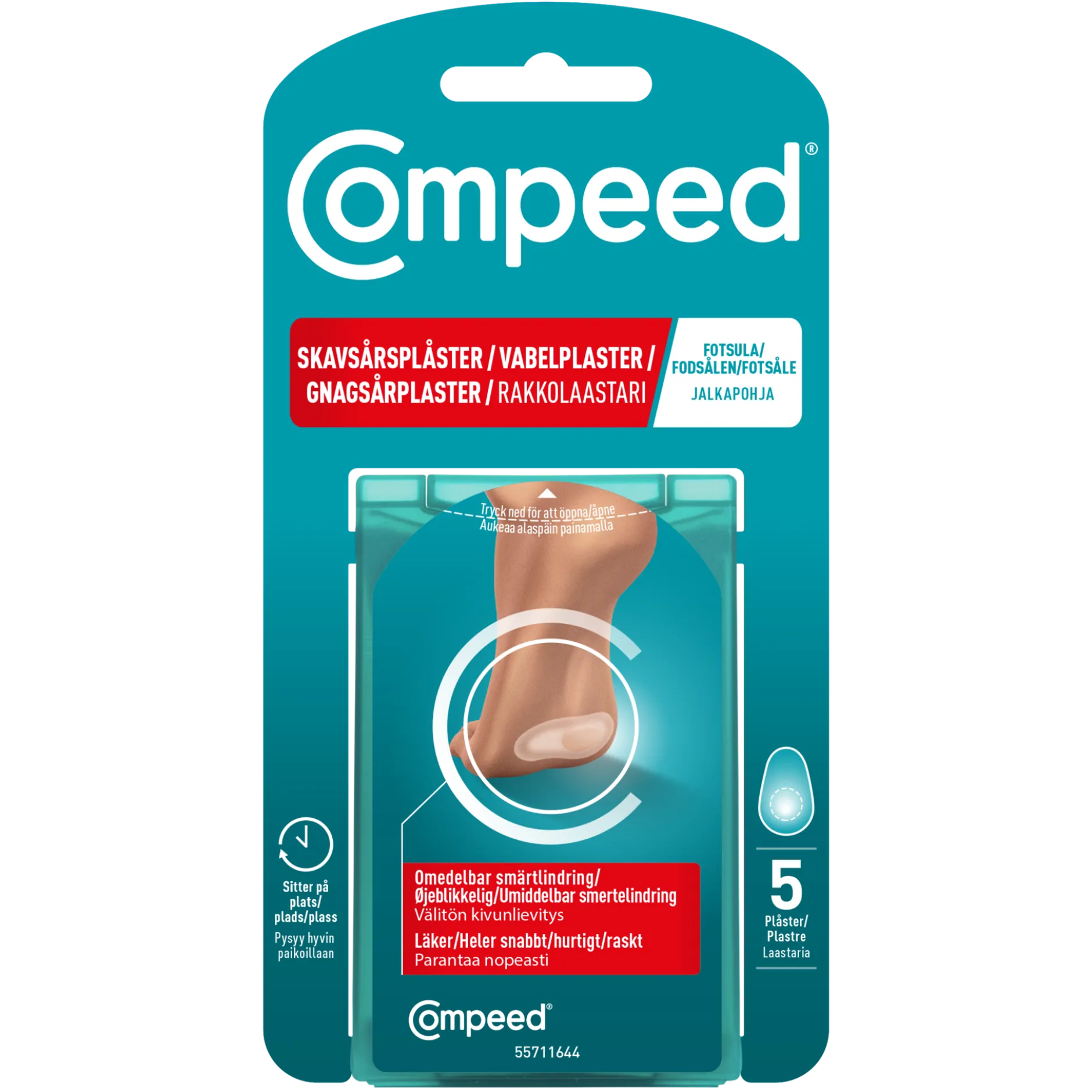 COMPEED Skavsårsplåster Sport fotsula 5 st