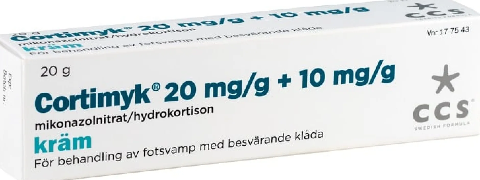 Cortimyk Kräm 20 mg/g + 10 mg/g 20 g