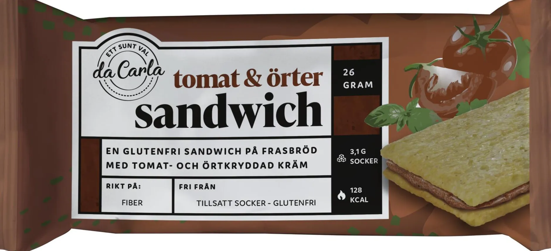 da Carla Glutenfri Sandwich Tomat & Kryddor 24 g