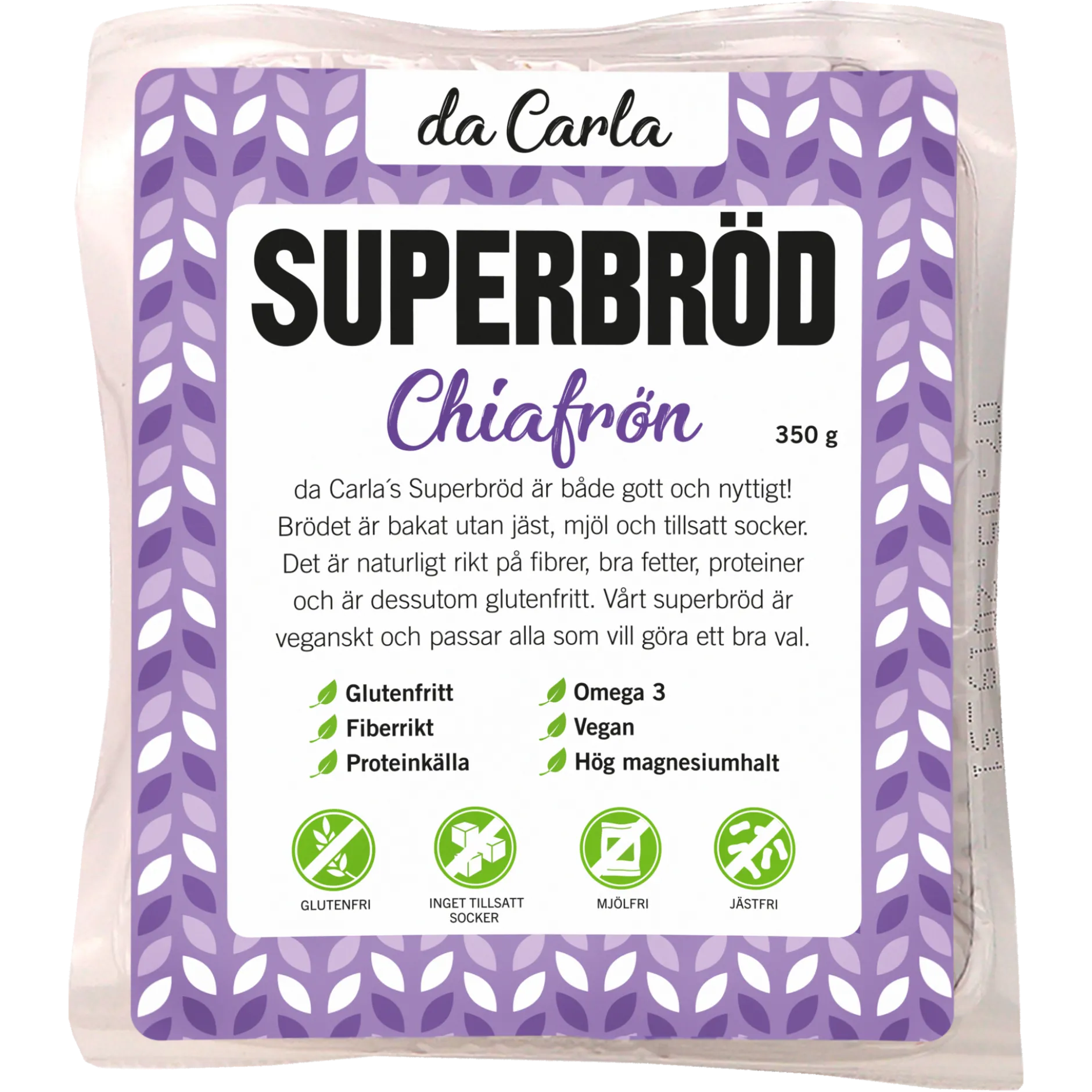 Da Carla Superbröd Chiafrön 350g