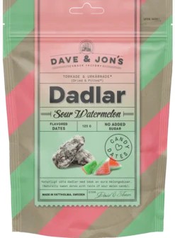Dave & Jon´s Dadlar Sour Watermelon 125 g