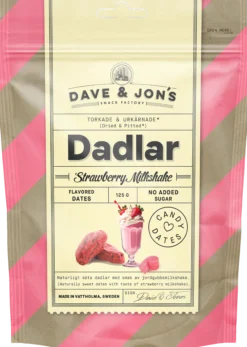 Dave & Jon´s Dadlar Strawberry Milkshake 125 g
