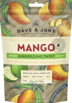 Dave & Jon´s Torkad Mango Ginger/Lime 100 g