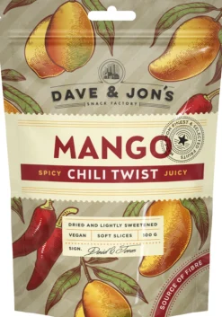 Dave & Jon´s Torkad Mango med Chili Twist 100 g