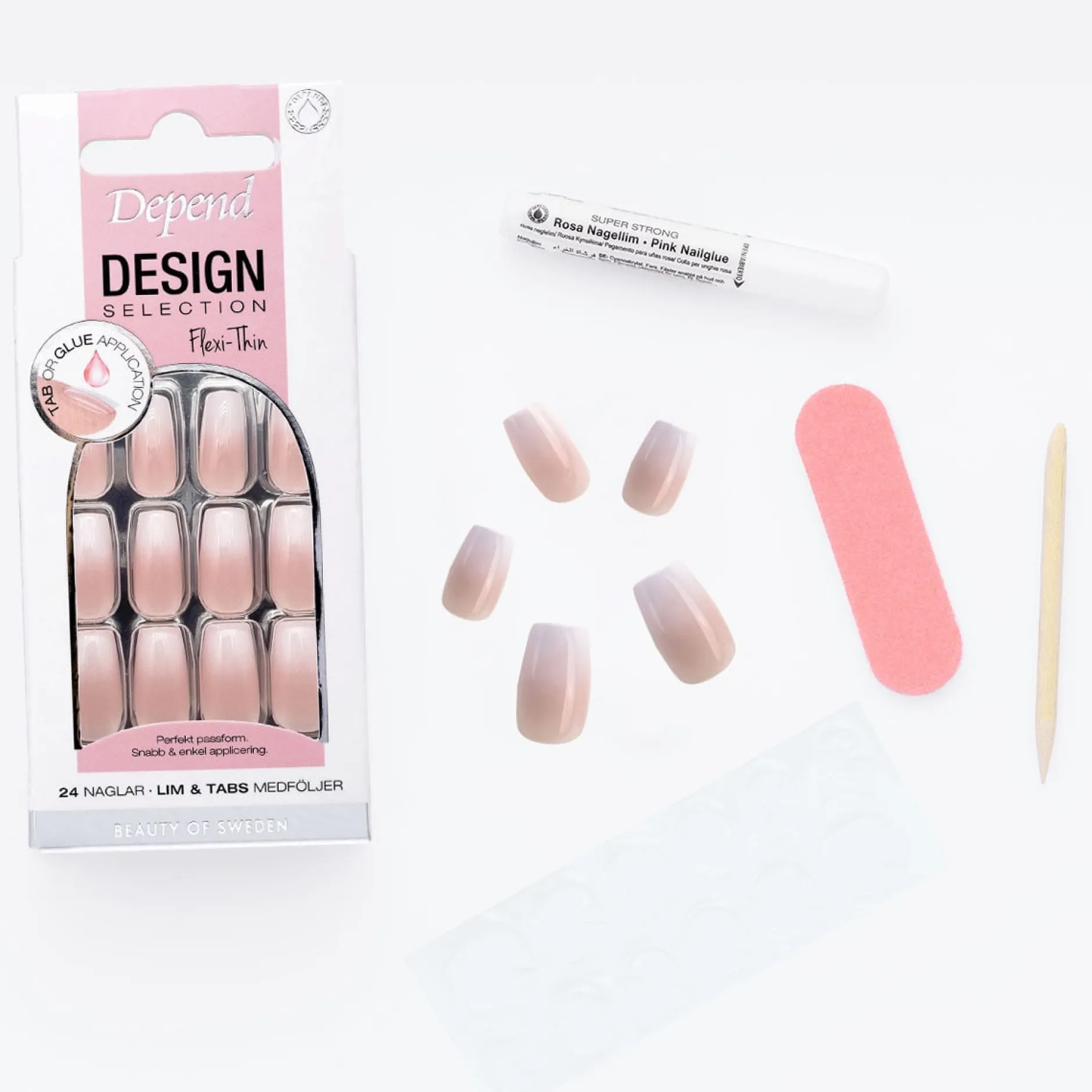 Depend Design Selection French Ombre Short Coffin Nord