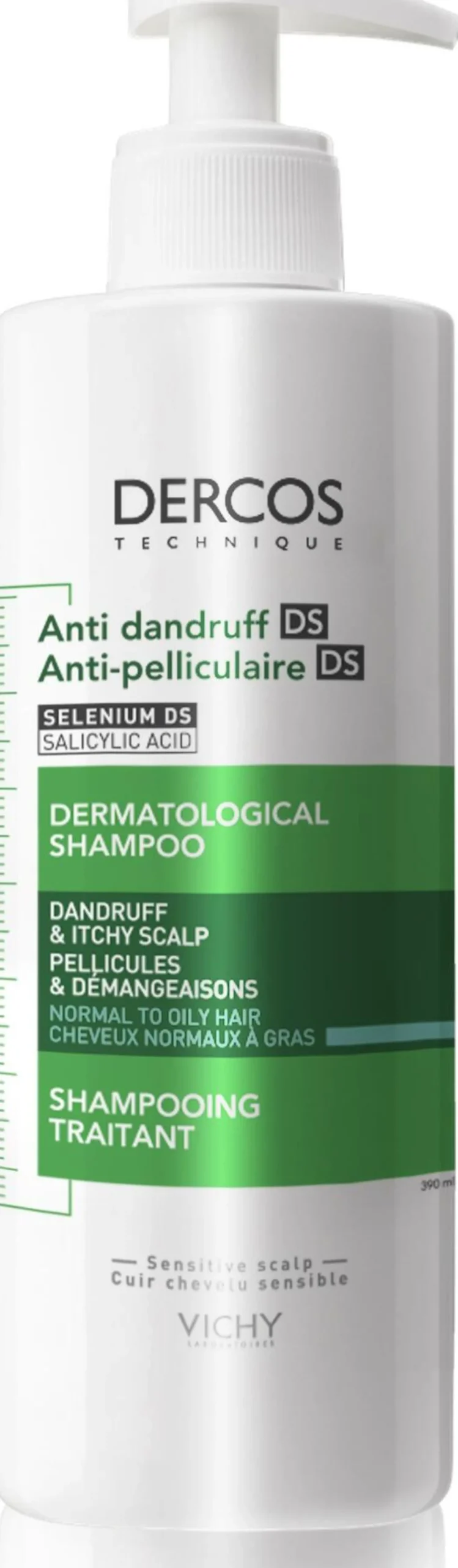 Dercos Technique Anti-Dandruff Shampoo for Normal and Oily Hair 390ml