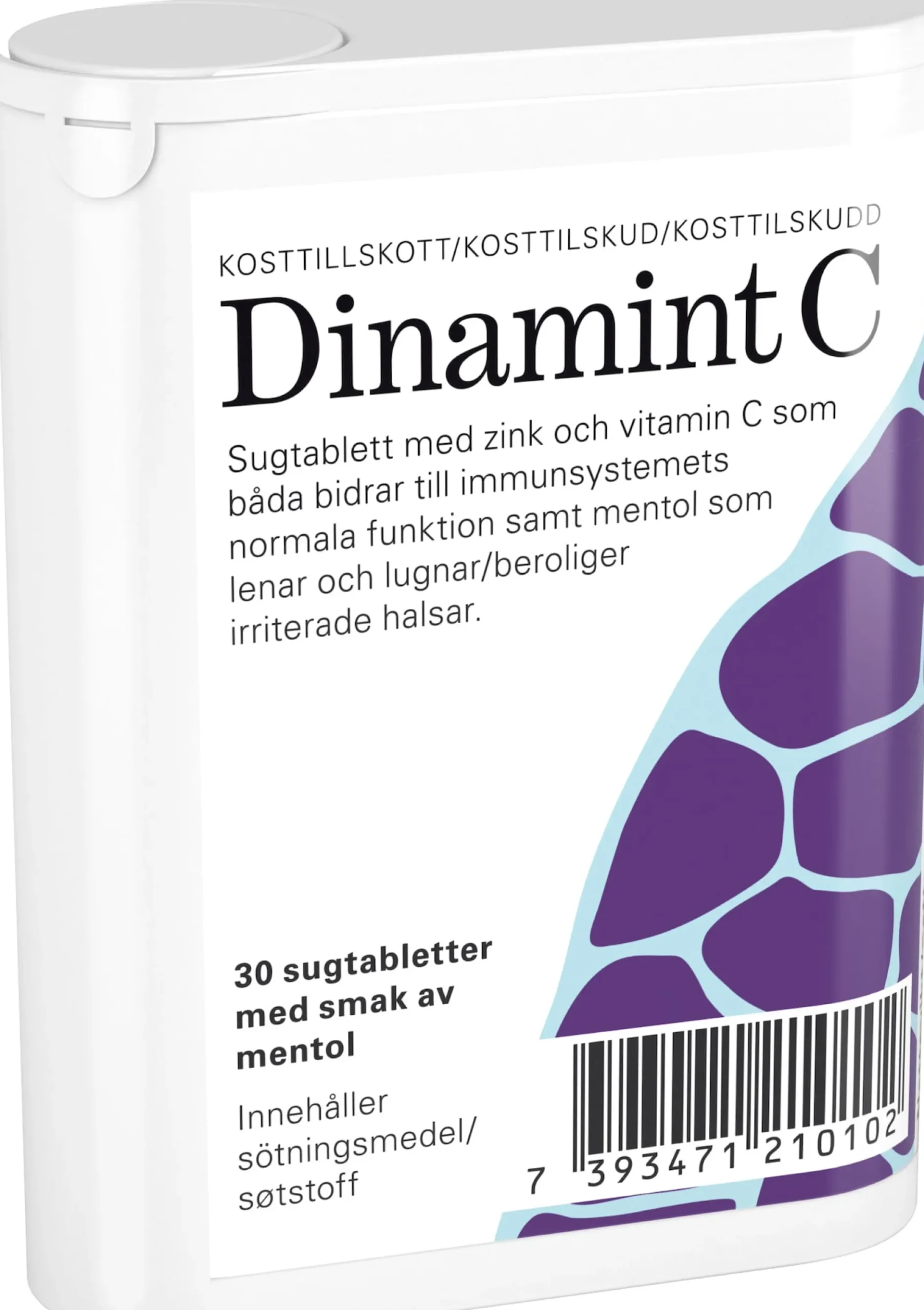 Dinamint C Lenande Halstablett 30 sugtabletter
