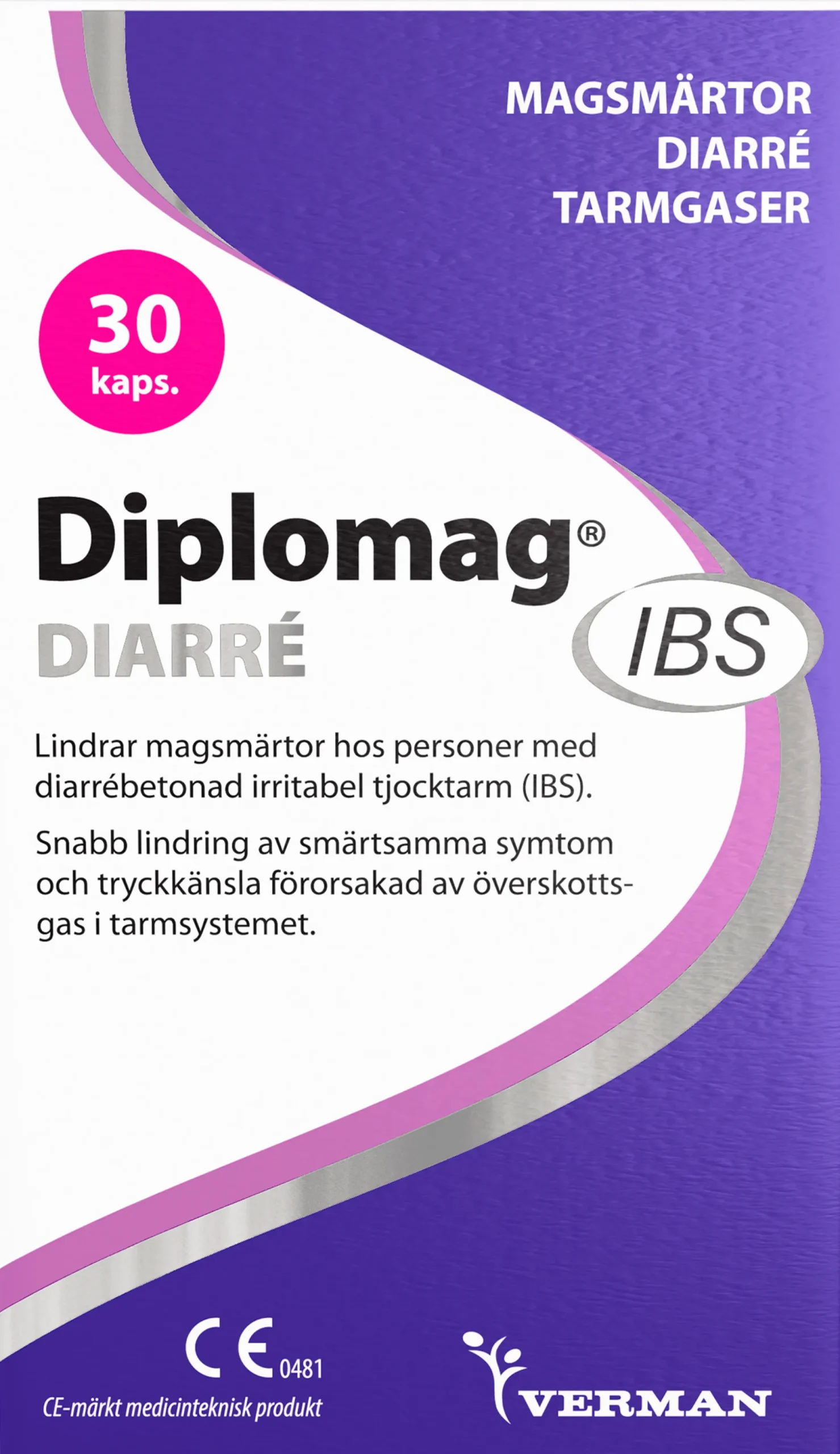 Diplomag IBS Diarré 30 kapslar