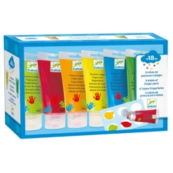 Djeco Finger Paint Tubes Fingerfärg 6 st