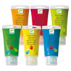 Djeco Finger Paint Tubes Fingerfärg 6 st