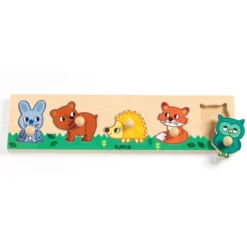 Djeco Forestn co Puzzle 5 Bitar Knopp-Pussel