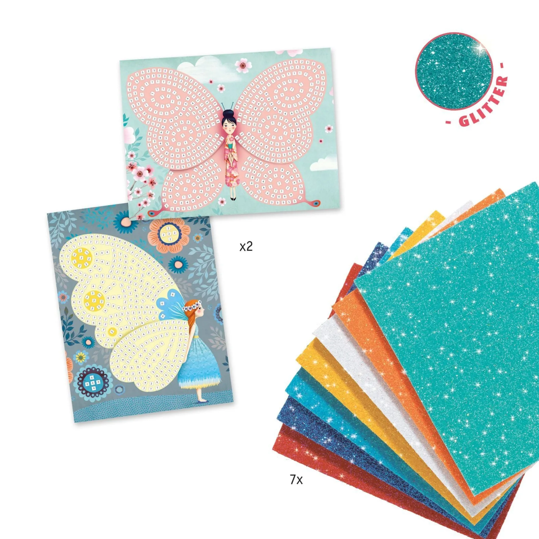 Djeco Mosaic Butterflies Pyssel