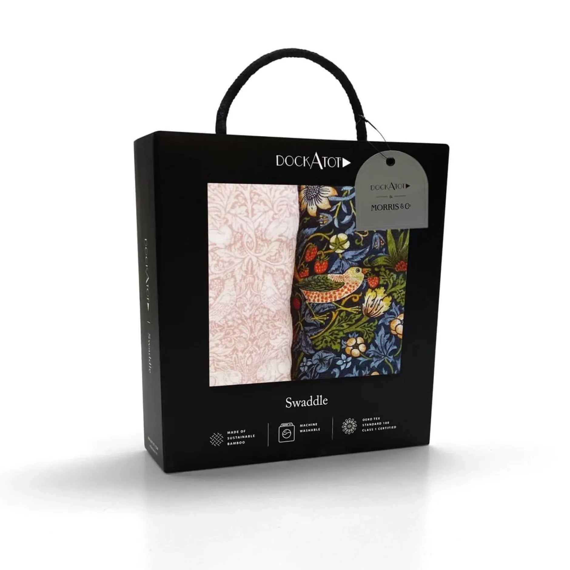 DockATot Swaddler Set, Brer Rabbit/Strawberry Thief (William Morris)