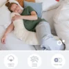 Doomoo Amnings- och Gravidkudde 2-i-1 Quilt Creme Blomma