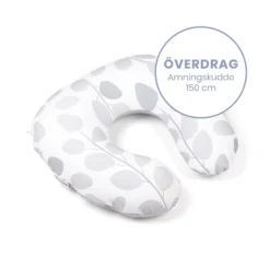 Doomoo Överdrag Amningskudde Löv Grå