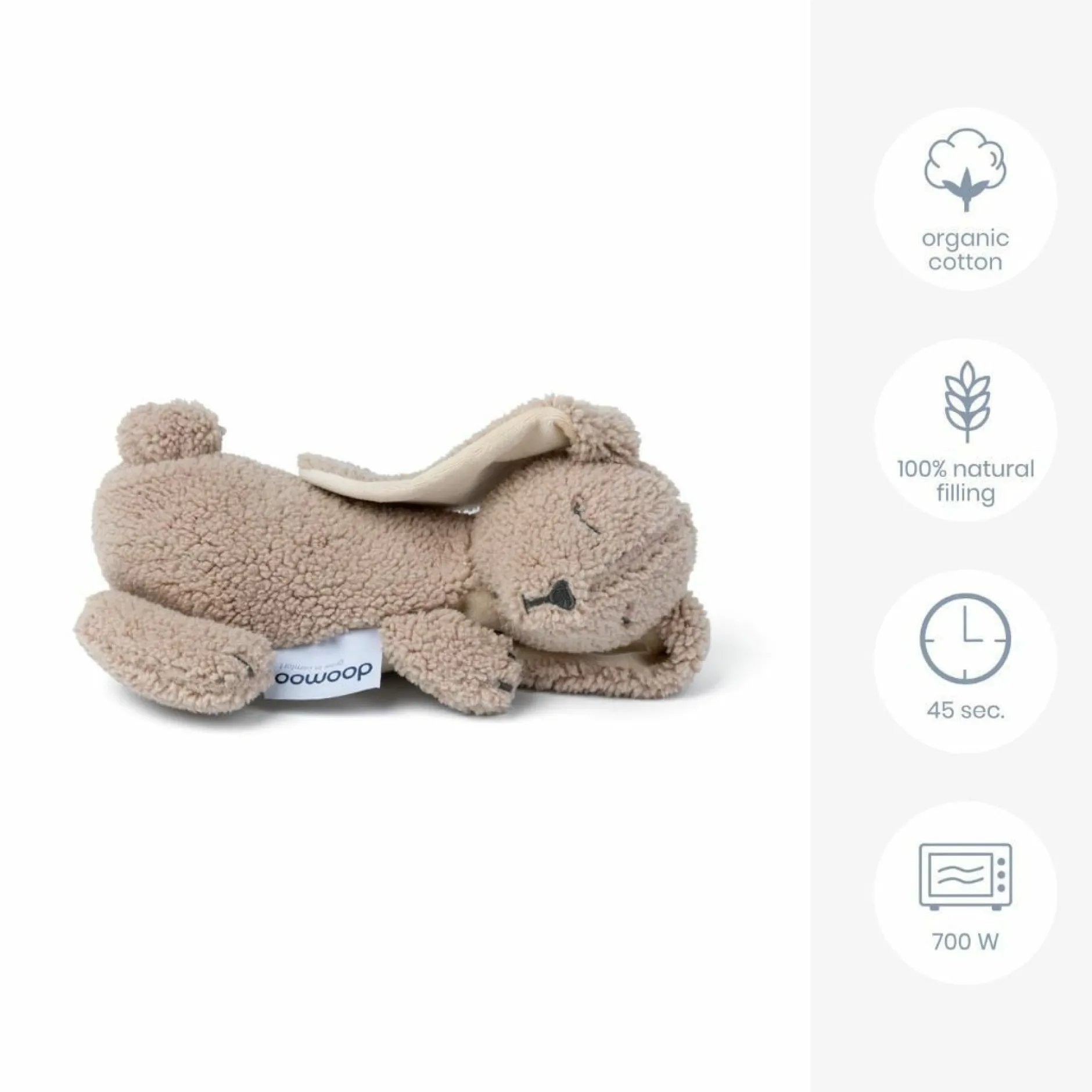 Doomoo Värmekudde Gosedjur Kanin Taupe