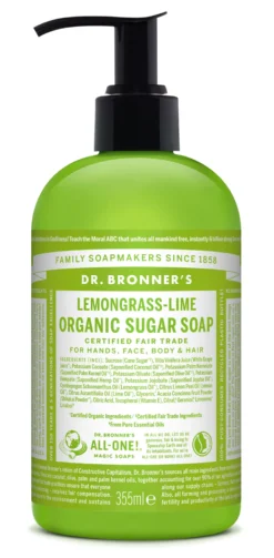 Dr Bronner Lemongrass Lime Organic Sugar Soap 355 ml