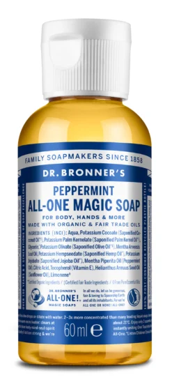 Dr Bronners All One Peppermint Liquid Soap 60 ml