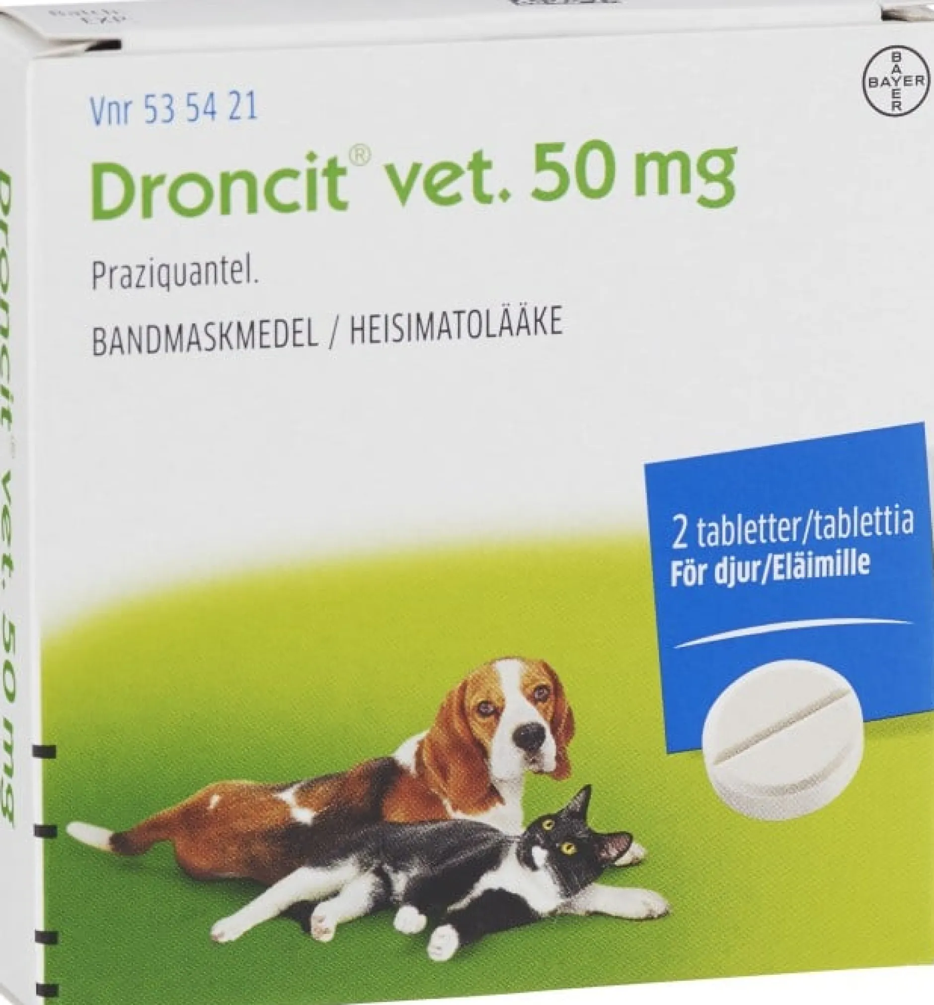 Droncit Vet 50 mg 2 tabletter