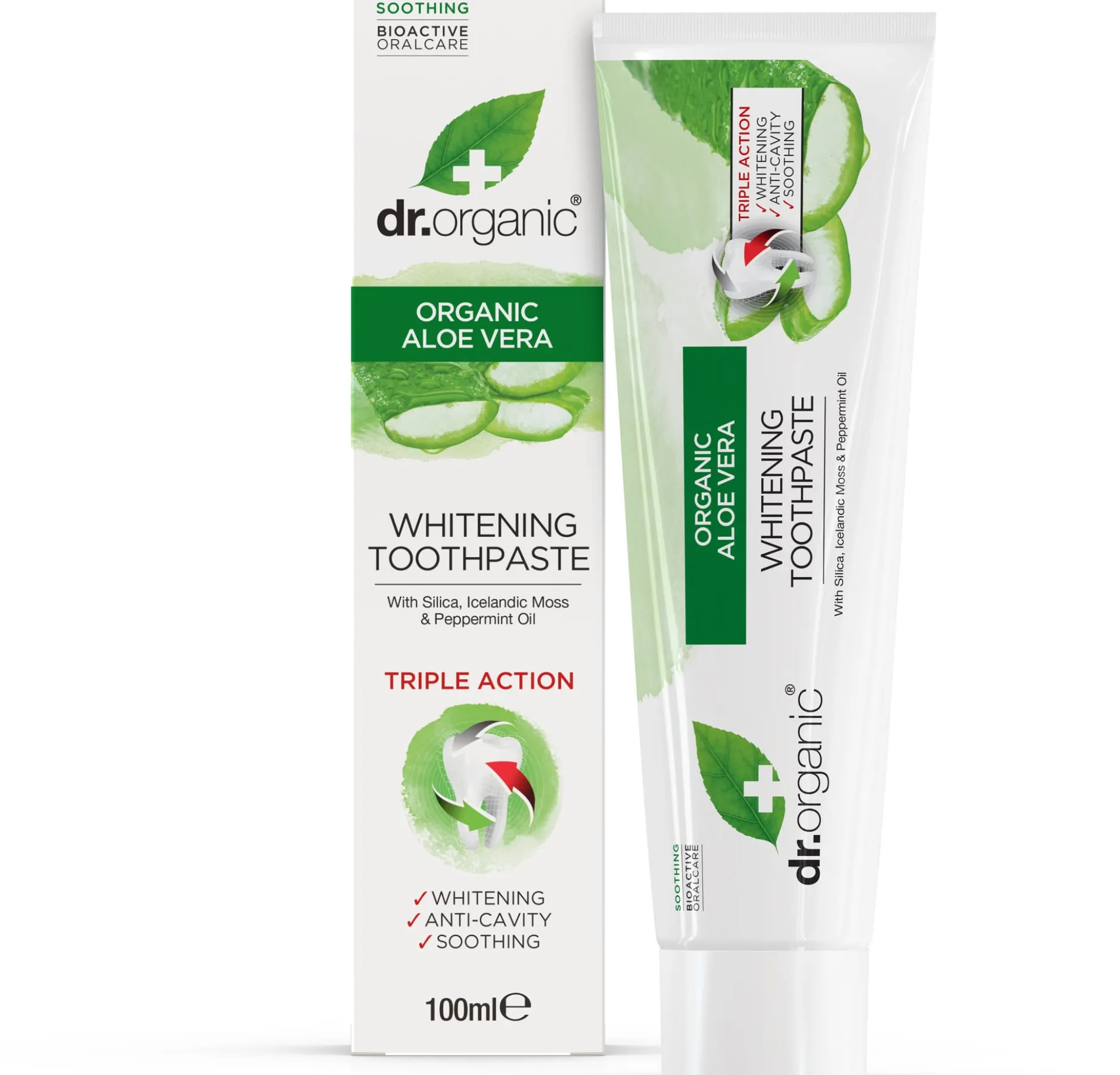 Dr Organic Tandkräm Aloe Vera Fluor 100 ml