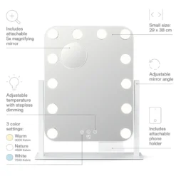 EC by Wilfa Shine Sminkspegel Hollywood Design 29×38 cm