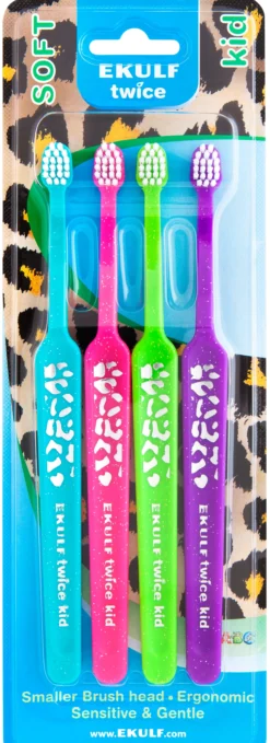 EKULF Tandborste kid 4-pack