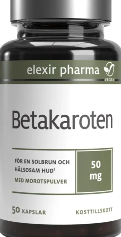 Elexir Pharma Betakaroten 50 mg 50 kapslar