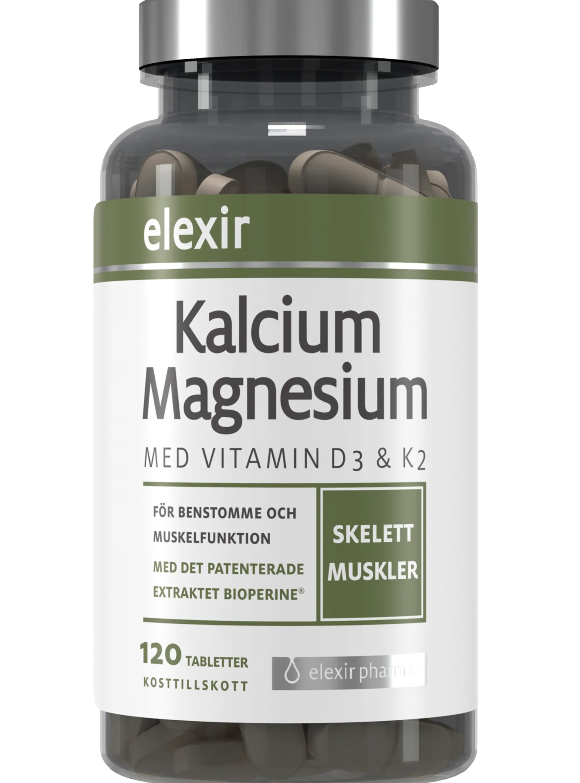 Elexir Pharma Kalcium Magnesium 120 tabletter