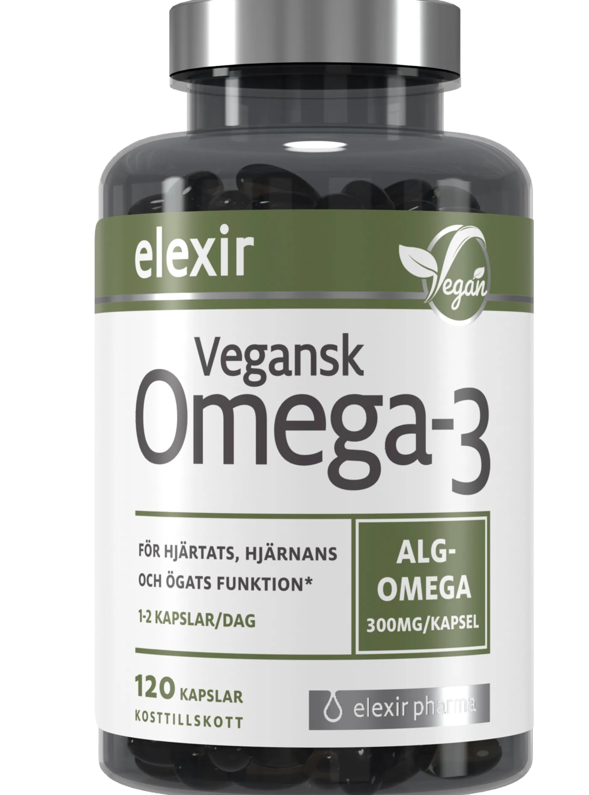 Elexir Pharma Vegansk Omega-3 120 kapslar