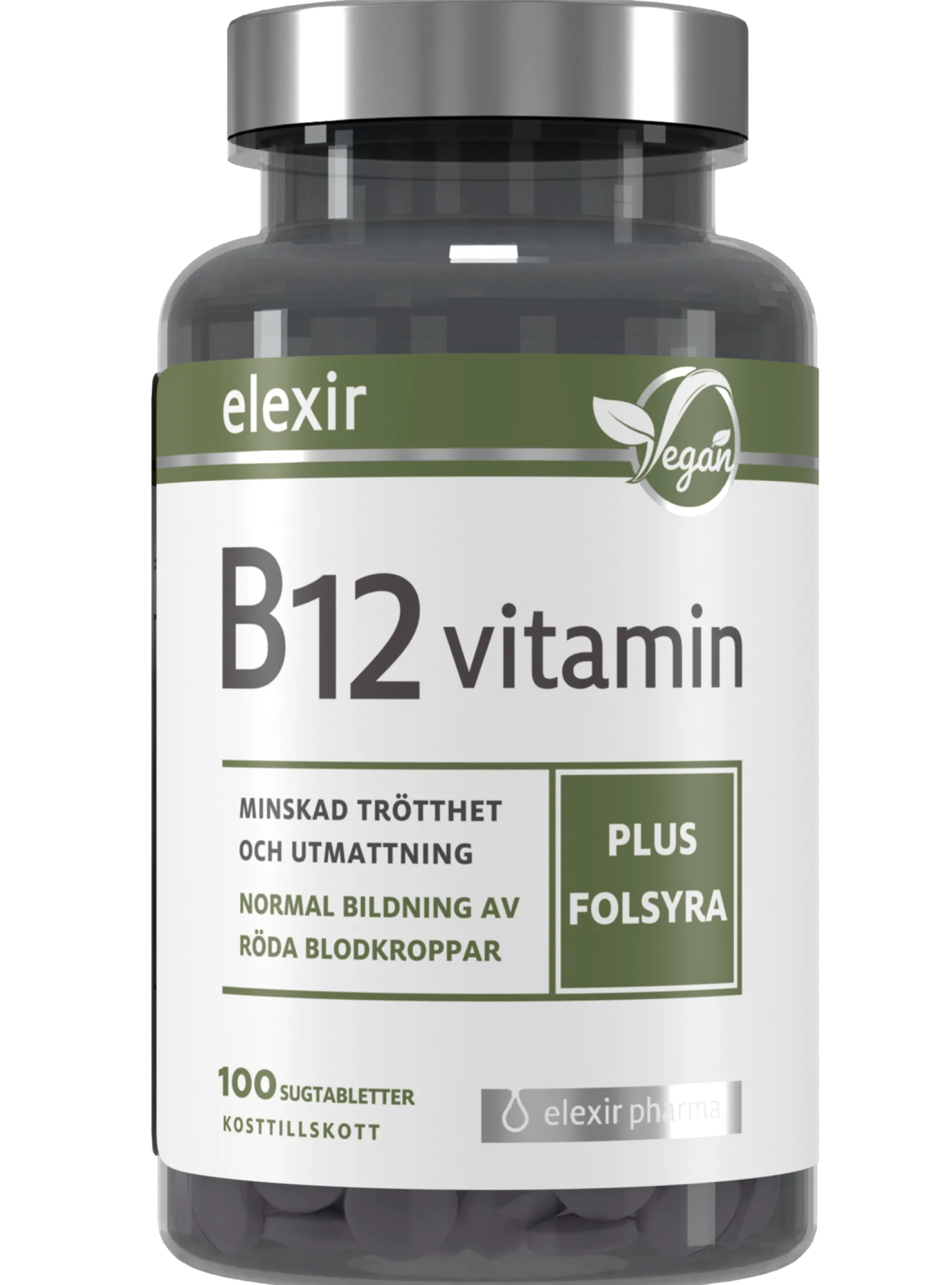 Elexir Pharma Vitamin B12 100 sugtabletter
