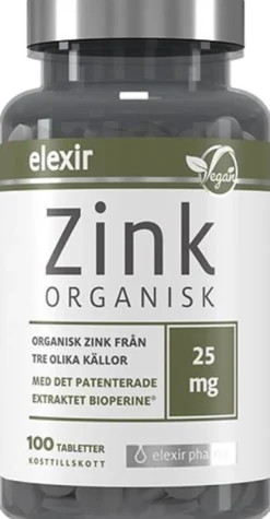Elexir Pharma Zink 25mg 100 tabletter