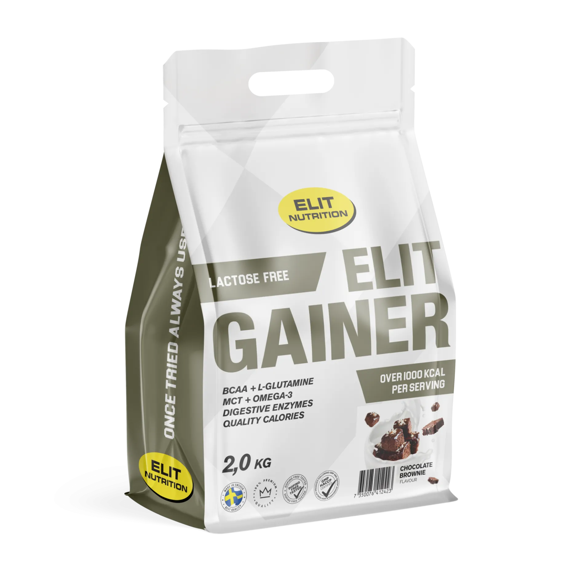 Elit Nutrition Gainer Laktosfri Chocolate Brownie 2kg