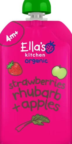 Ella's Kitchen EKO Jordgubb Rabarber Äpple Puré 120 g
