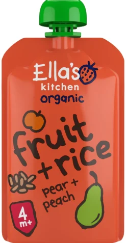 Ella's Kitchen Fruktris med persika & päron 120 g