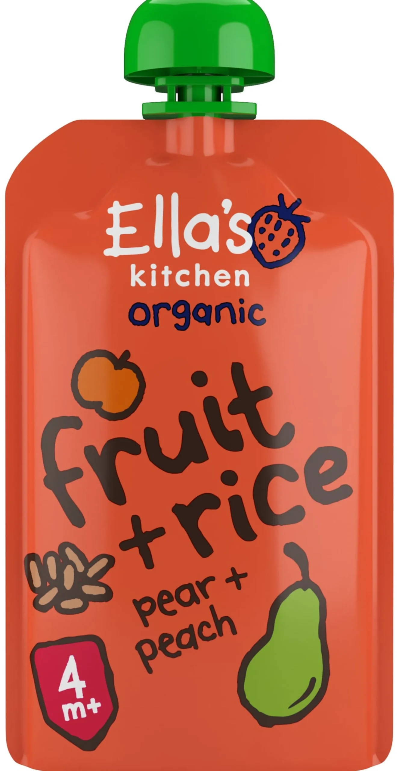 Ella's Kitchen Fruktris med persika & päron 120 g