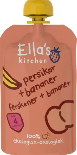 Ella's Kitchen Persika & banan puré 120 g