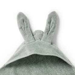 Elodie Hooded Towel Mineral Green Bunny