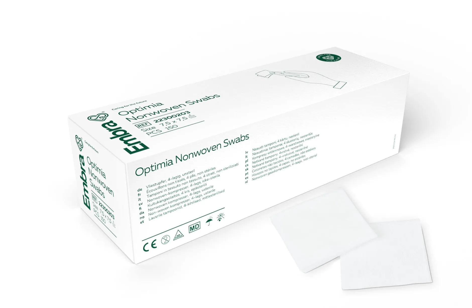 Embra Kompress Nonwoven 7,5x7,5cm 150st