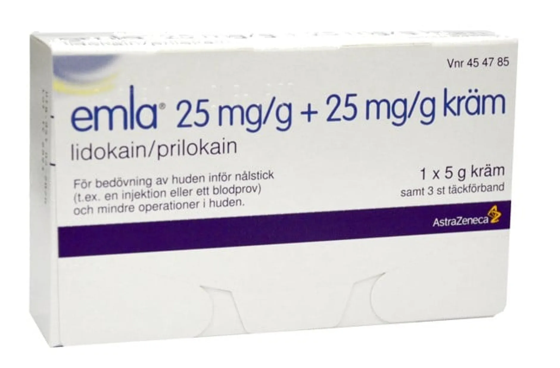 EMLA kräm 25 mg/g + 25 mg/g, 5 gr