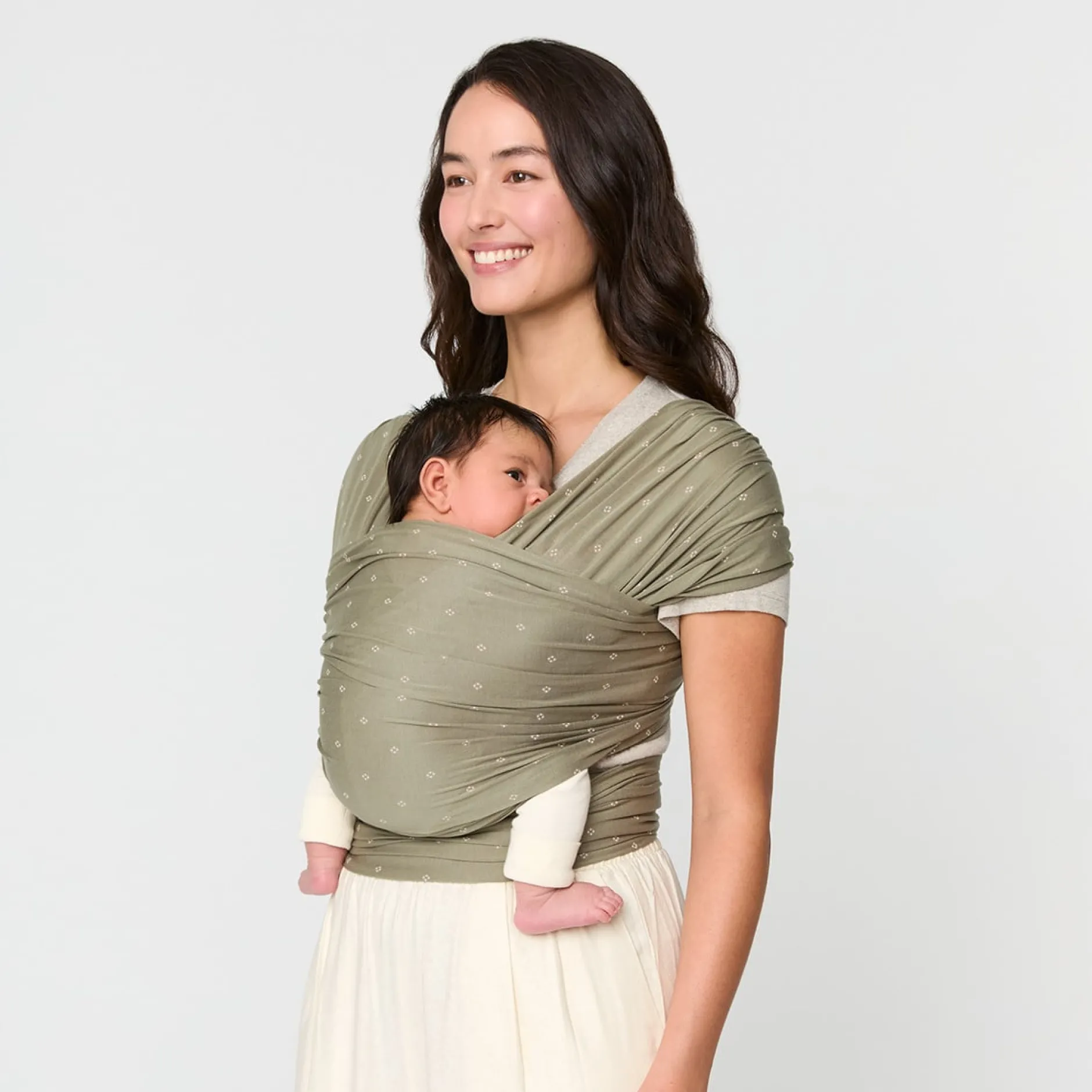 Ergobaby Aura Wrap Knit Soft Olive Diamonds Bärsjal