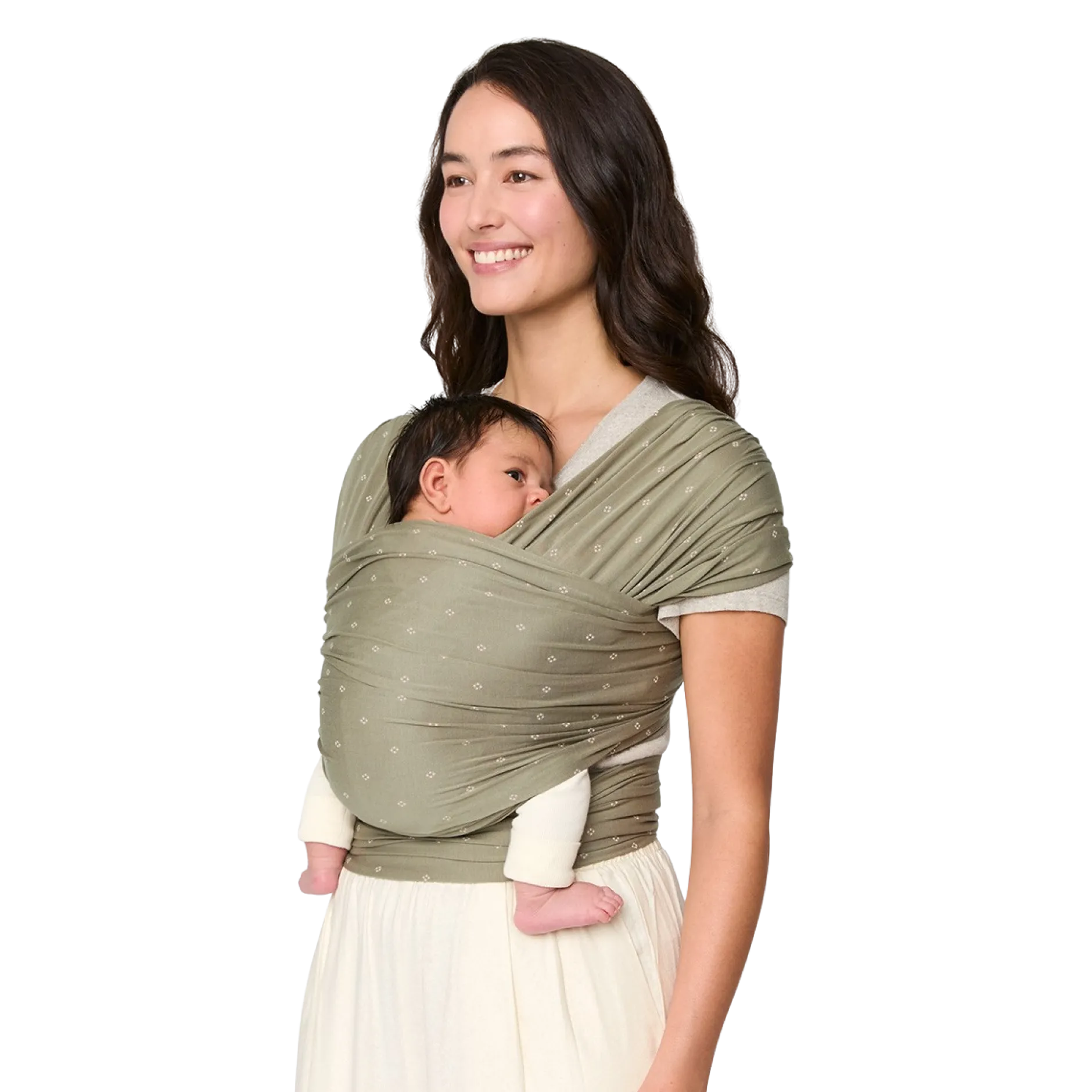 Ergobaby Aura Wrap Knit Soft Olive Diamonds Bärsjal