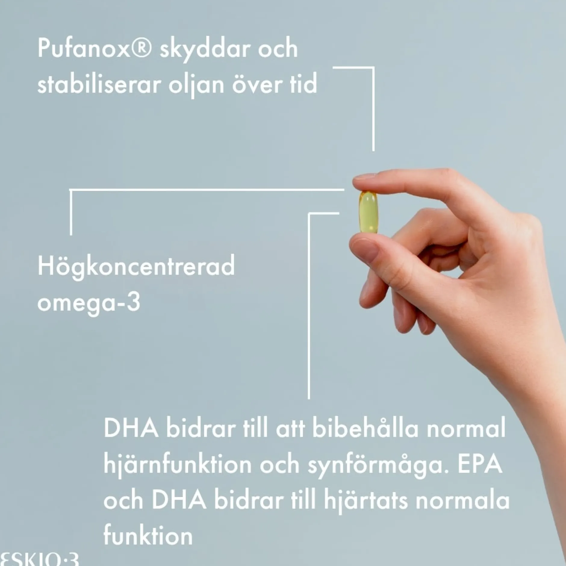 Eskio-3 High Omega-3 Fiskolja 120 kapslar