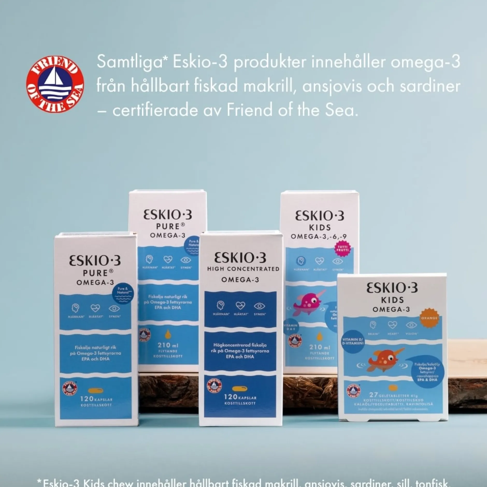Eskio-3 High Omega-3 Fiskolja 120 kapslar