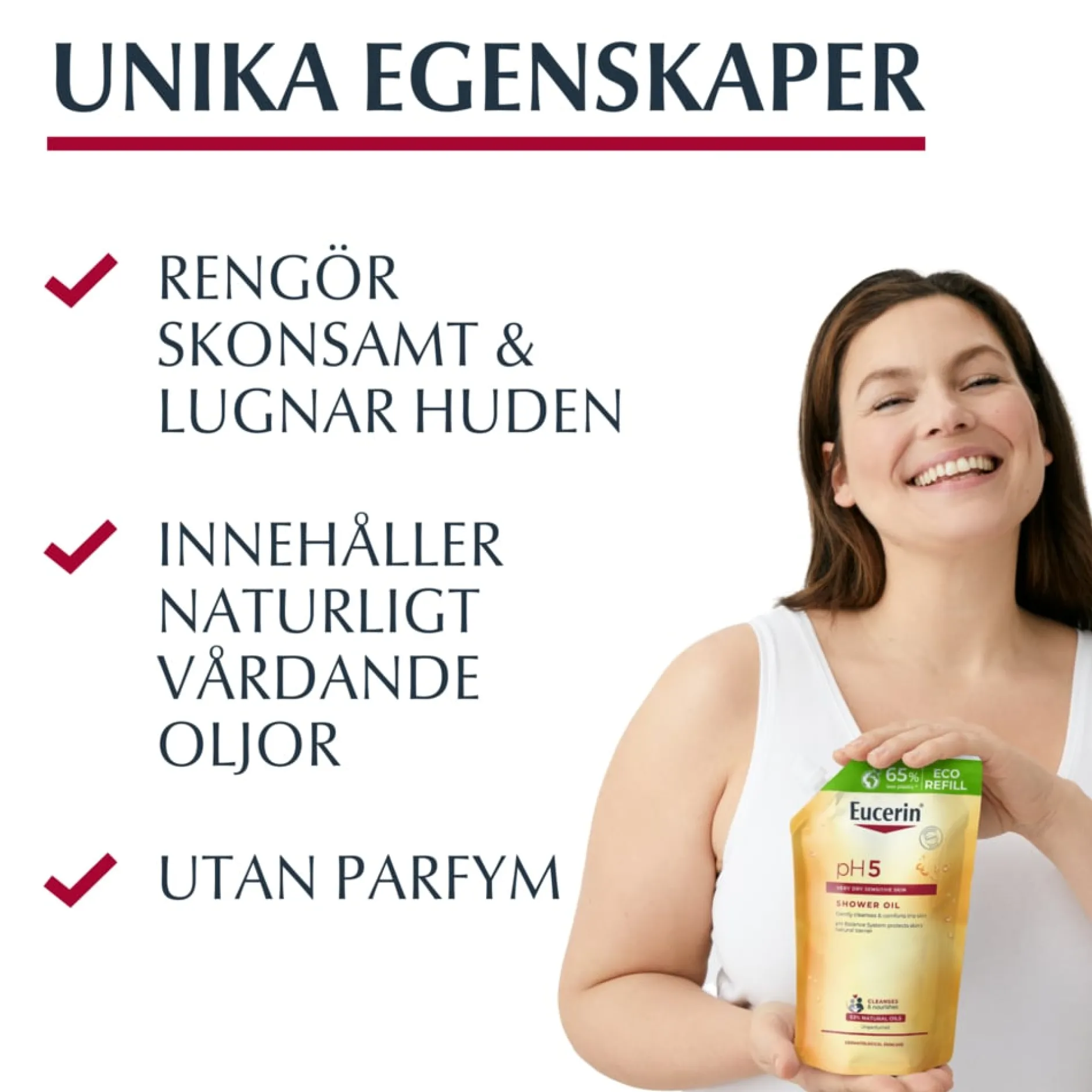 Eucerin pH5 Shower Oil Refill Oparfymerad 400 ml
