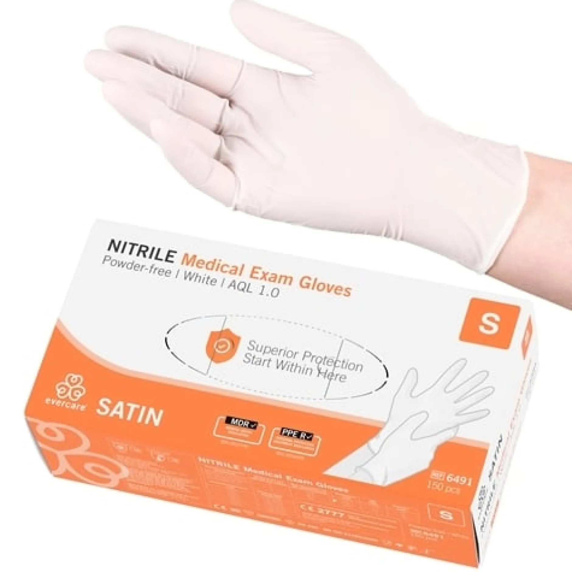 Evercare Nitrilhandske Small 150 st