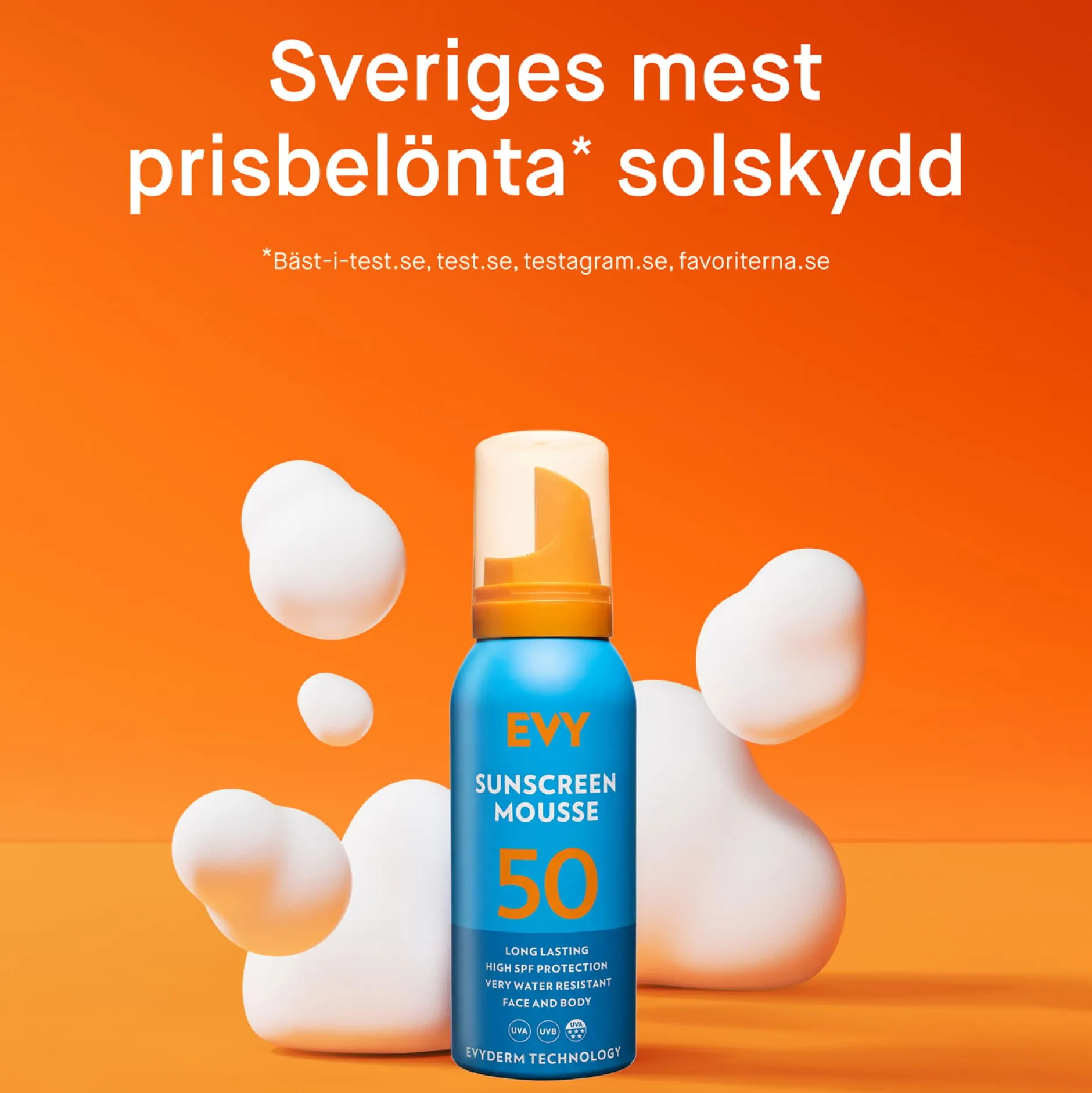 EVY Solskyddsmousse SPF 50 100 ml