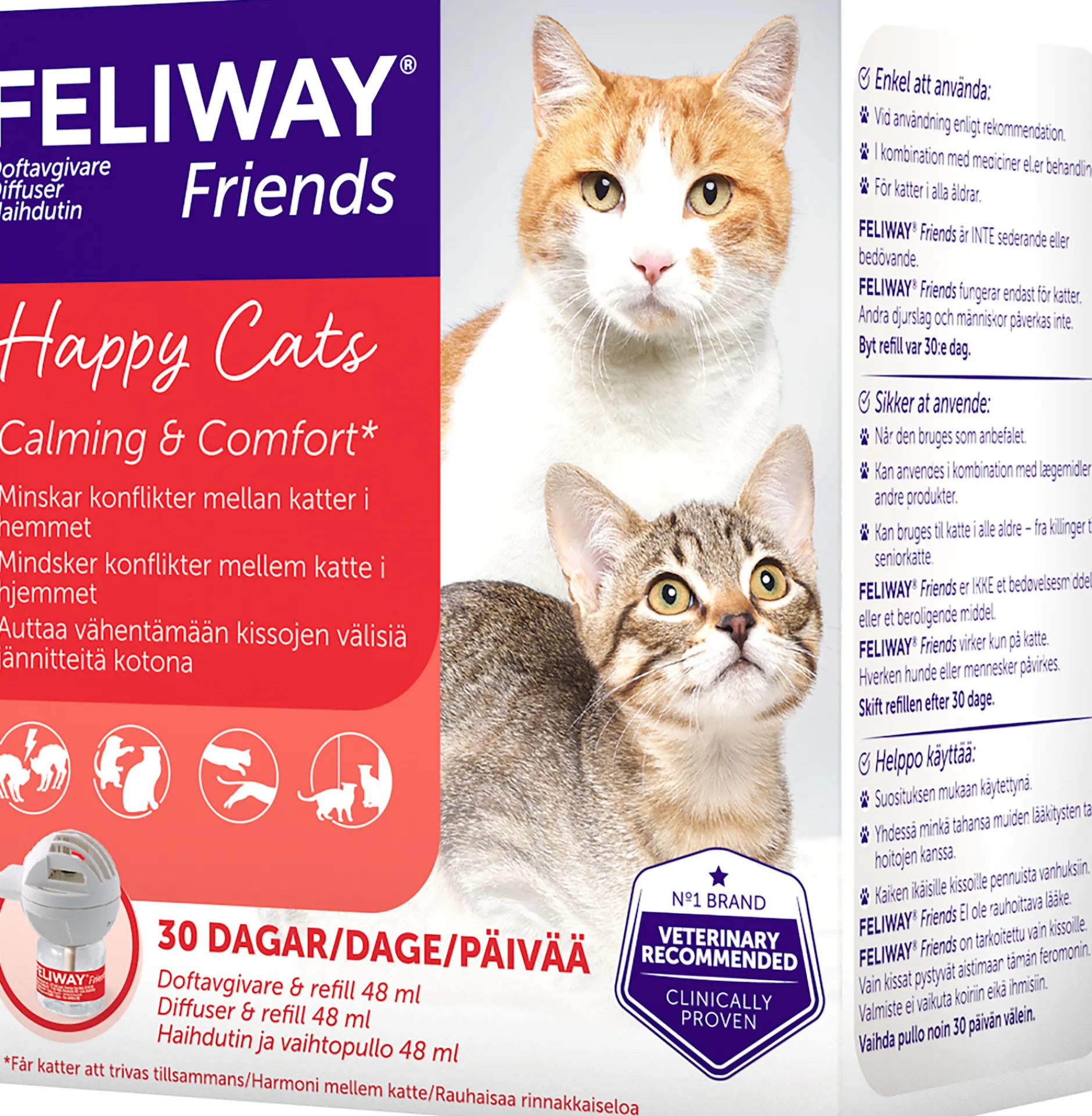 Feliway Friends Doftavgivare & Refill 48 ml