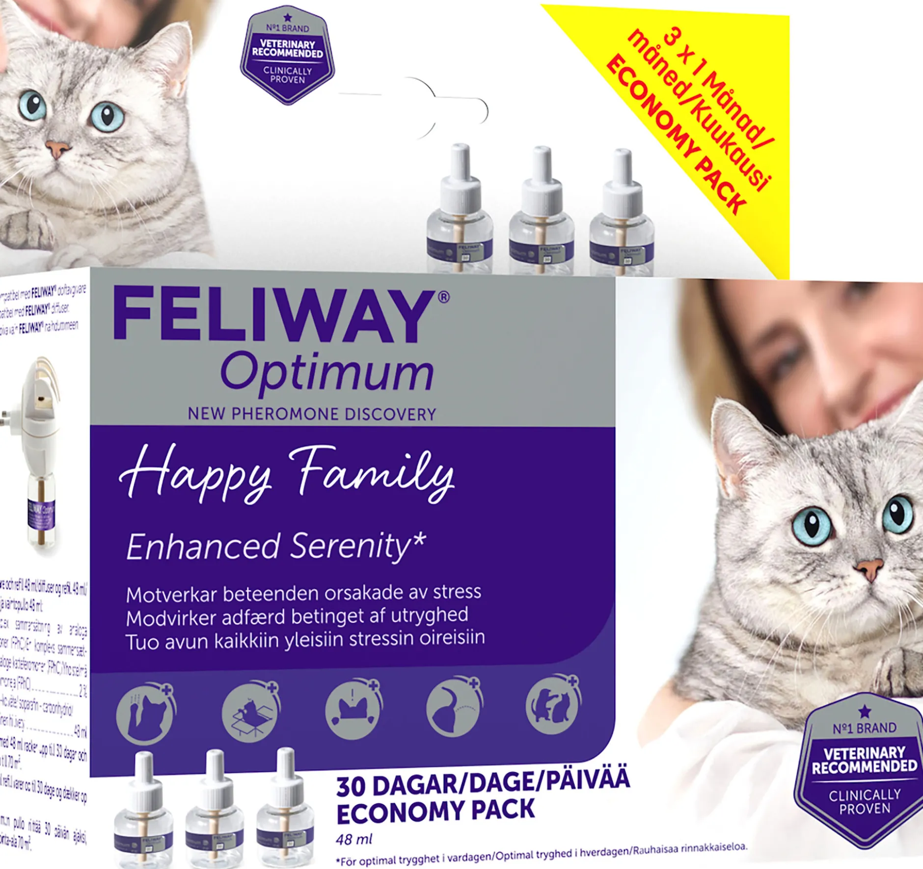 Feliway Optimum Refill 3 x 48 ml